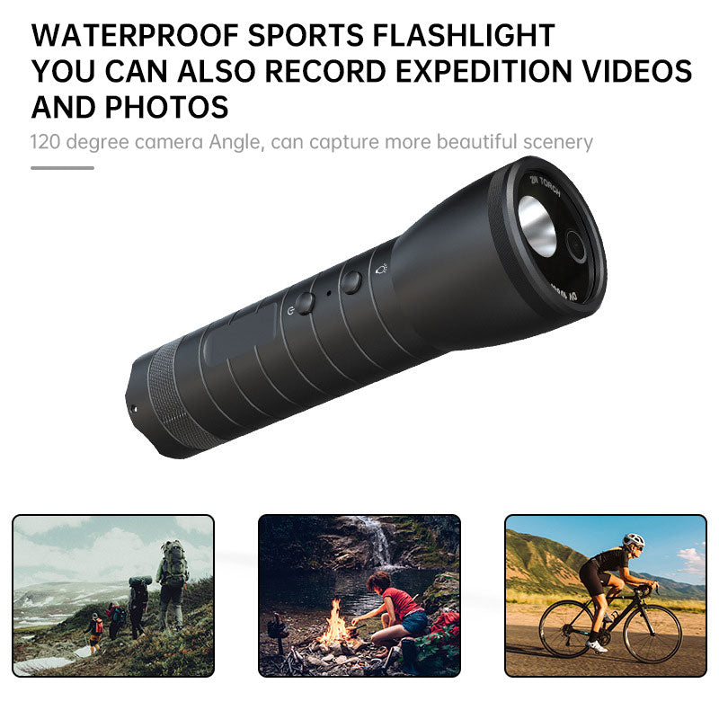 Waterproof Helmet Camera – HD Video & Night Vision Flashlight Cam
