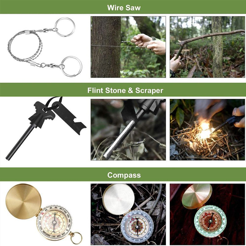 Military-Grade Survival Kit – 20-in-1 Emergency