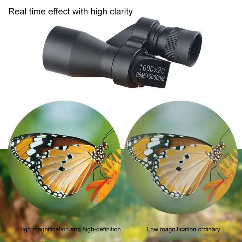 Portable Mini Pocket Monocular Telescope 1000×20 – High Magnification Zoom