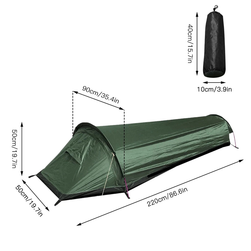 Ultralight Single-Person Camping Tent – Waterproof, Compact & Outdoor-Ready