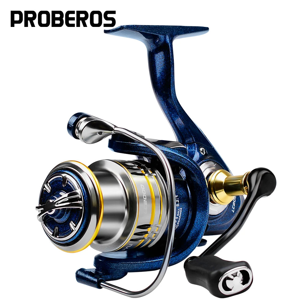 PROBEROS 5.2:1 Metal Spinning Reel – High-Speed Retrieval & Sea Fishing Ready