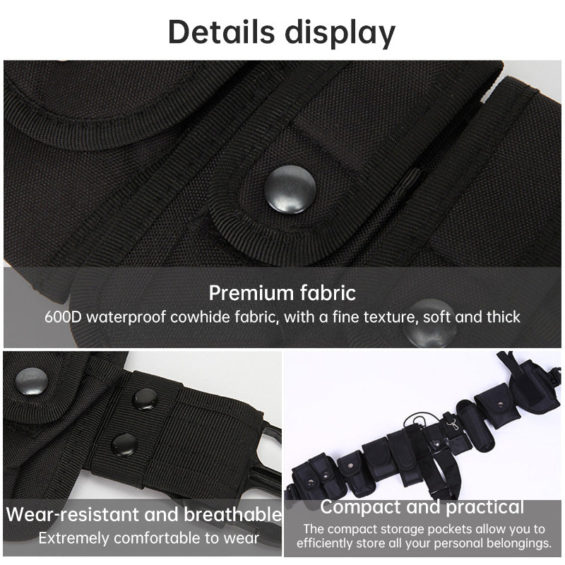 10-in-1 Operational Holster & Flashlight Pouch Set – MOLLE Compatible Duty Belt System