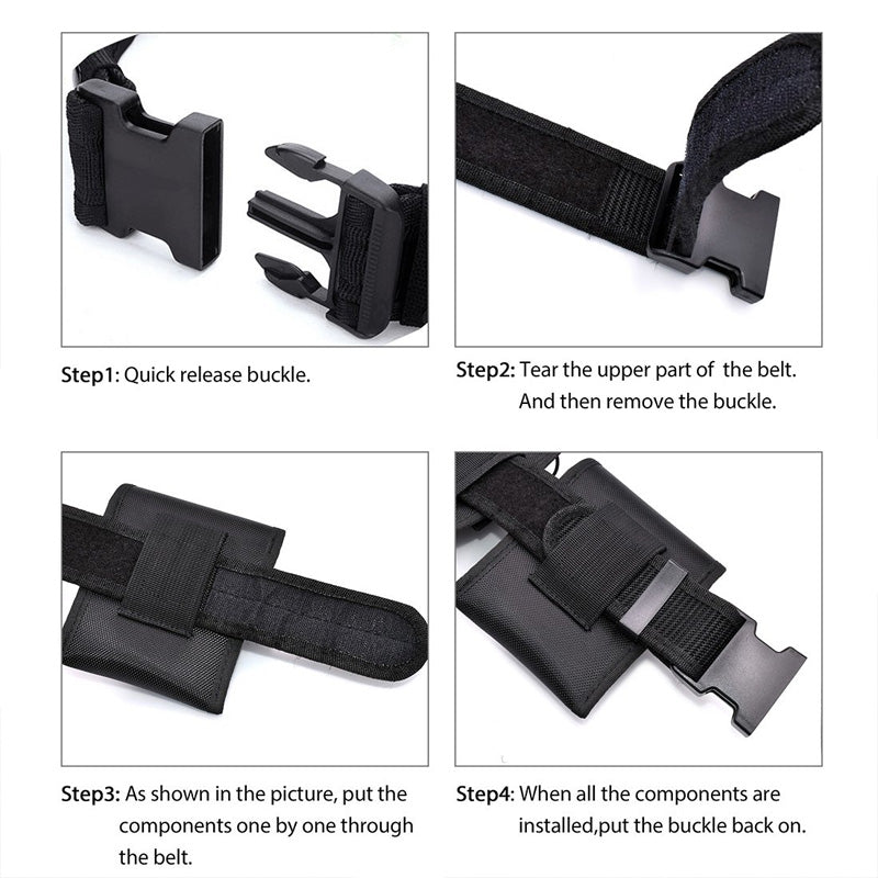 10-in-1 Operational Holster & Flashlight Pouch Set – MOLLE Compatible Duty Belt System