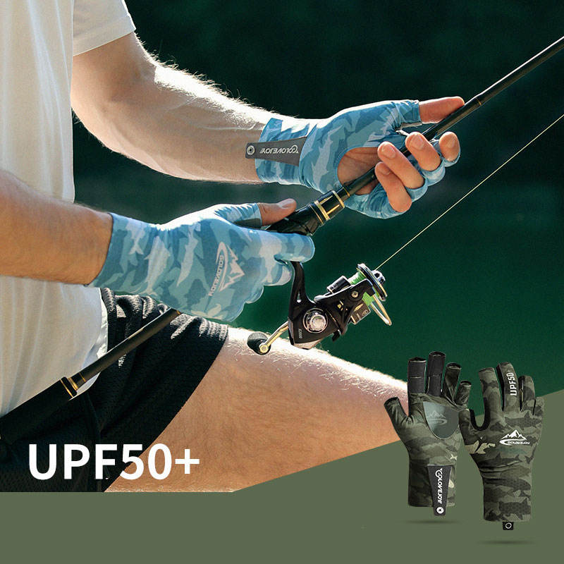 UPF50+ Tactical Fishing Gloves – Half Finger, Ice Silk & Sun Protection