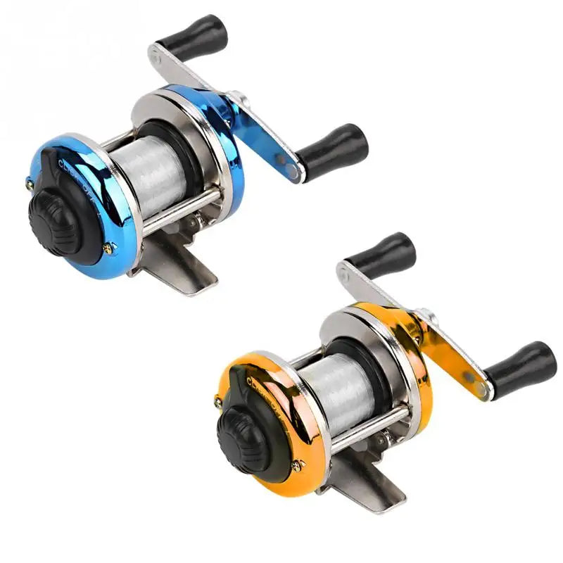 Mini Metal Drum Ice Fishing Reel – Portable Winter & Outdoor Spinning Wheel