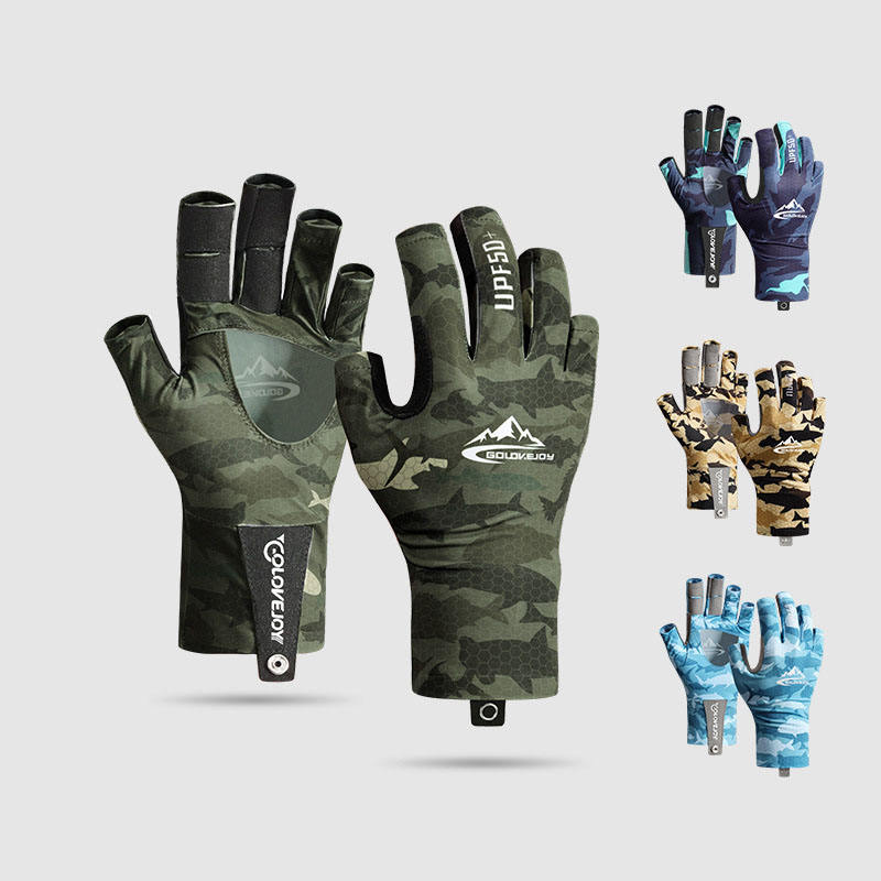 UPF50+ Tactical Fishing Gloves – Half Finger, Ice Silk & Sun Protection