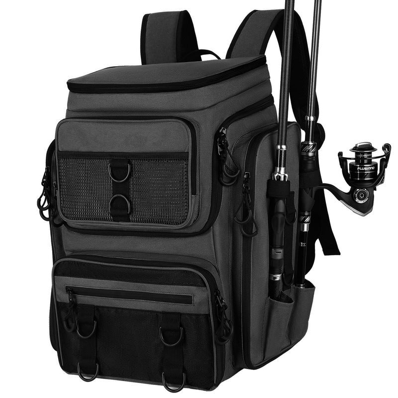 Fishing Backpack with Rod Holder & Gear Organizer