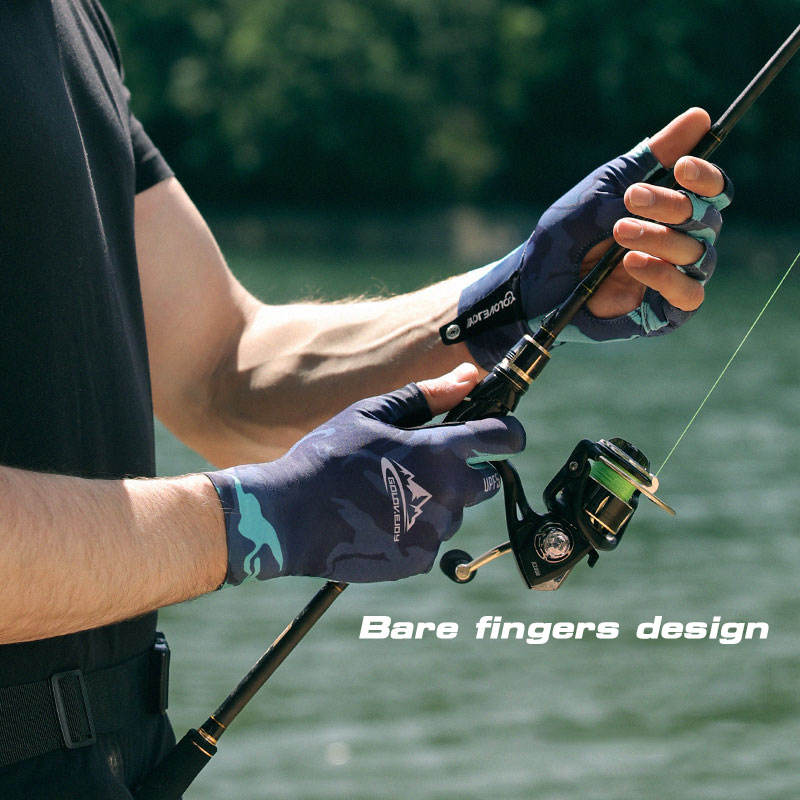 UPF50+ Tactical Fishing Gloves – Half Finger, Ice Silk & Sun Protection