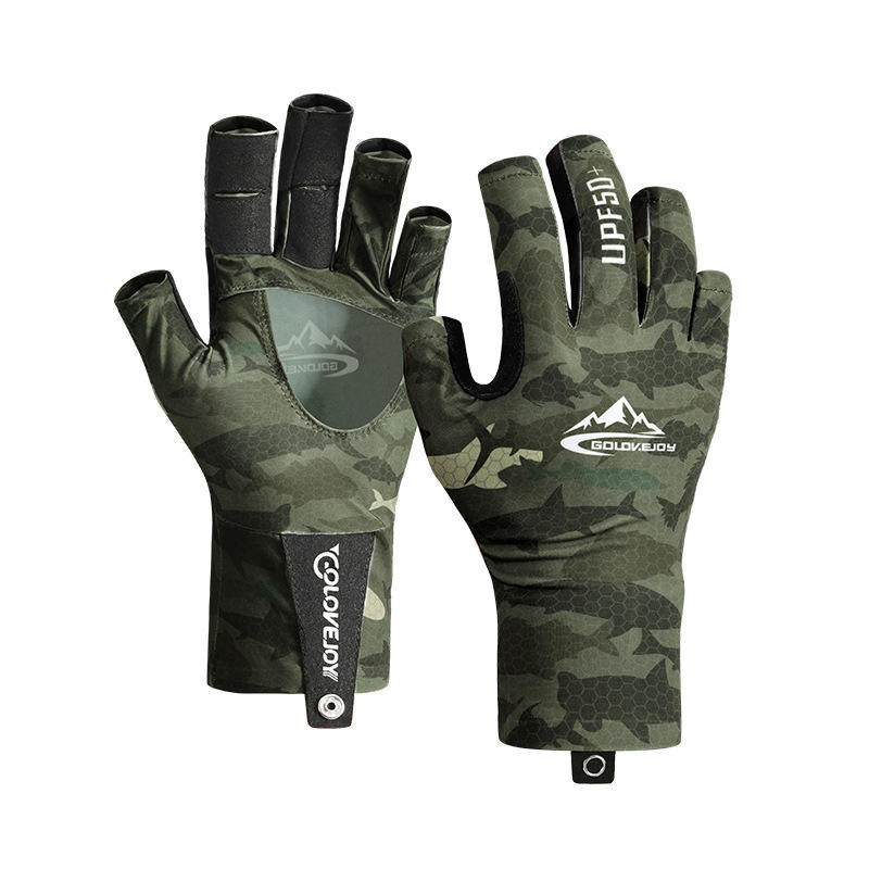 UPF50+ Tactical Fishing Gloves – Half Finger, Ice Silk & Sun Protection