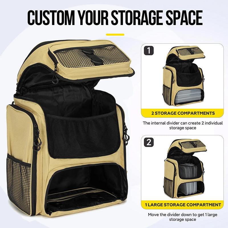 Fishing Backpack with Rod Holder & Gear Organizer