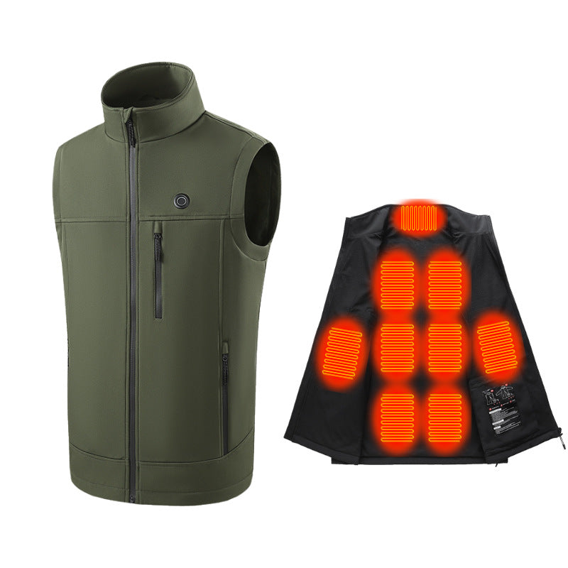 USB Heated Vest with 9 Heating Zones – Outdoor Thermal Tactical Vest
